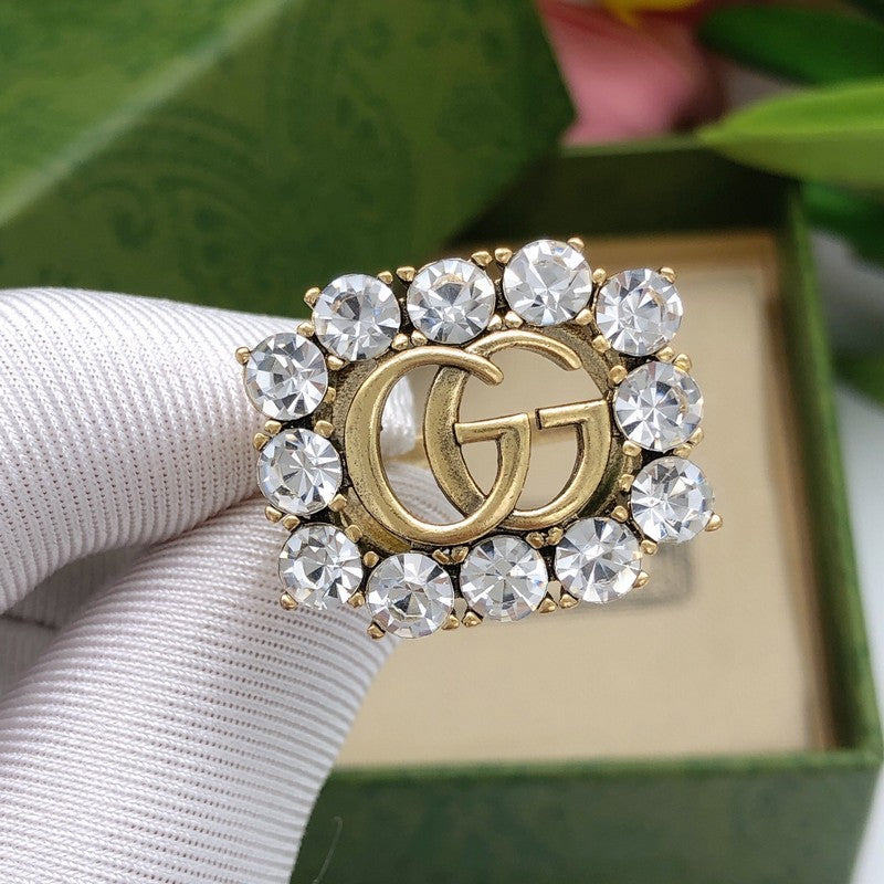 GG Diamond Open Ring