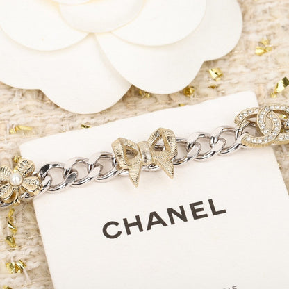 CC Bow Tie Choker Diamond Necklace