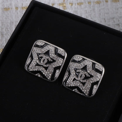 CC Black & White Diamond Earrings