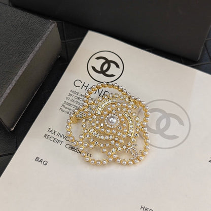 CC Camellia Pearl Brooch