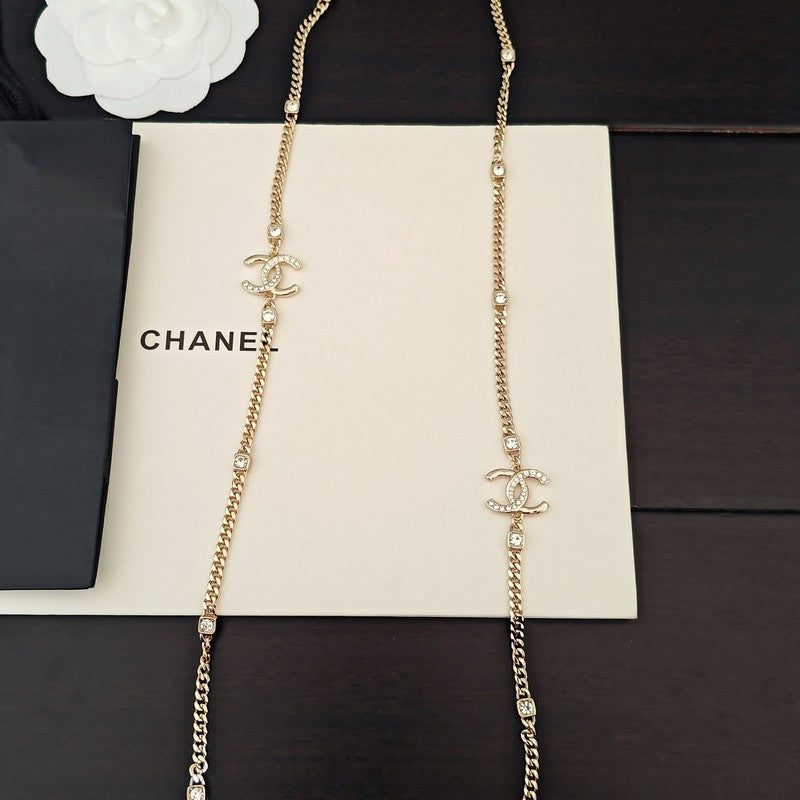 CC Crystal Long Necklace