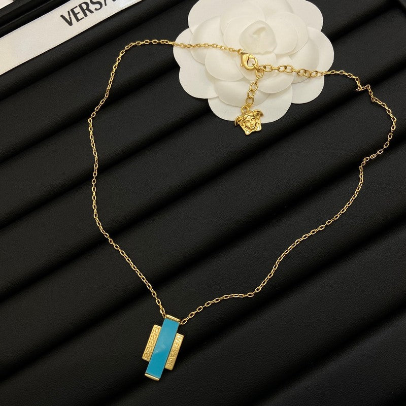 Vers Blue Gold Necklace
