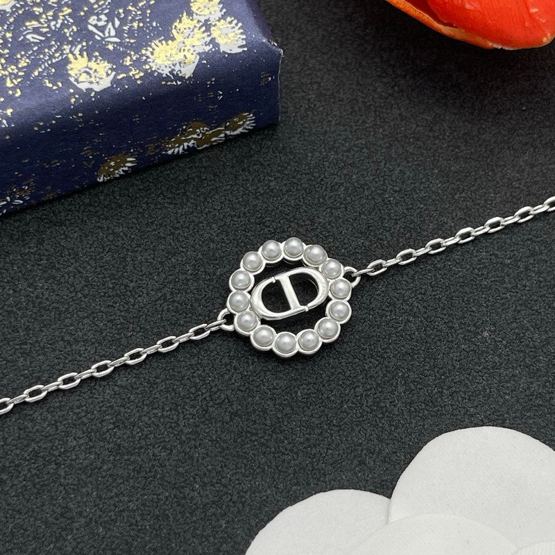 CD Petit Pearl Chain Bracelet