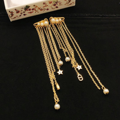 CD Tribales Long Tassel Earrings
