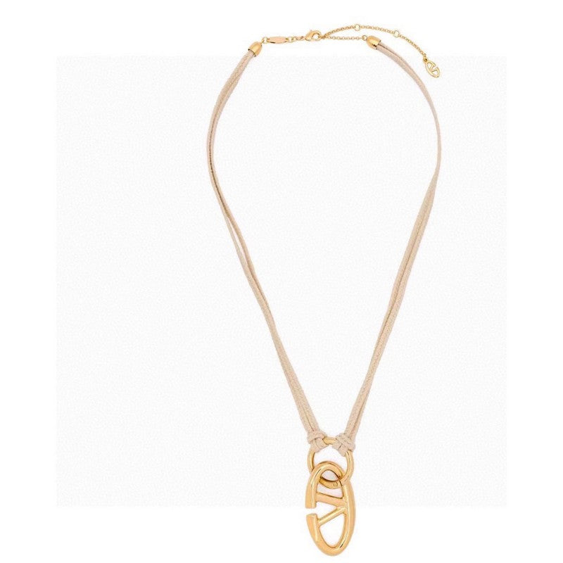 VLogo Black & White Chain Necklace