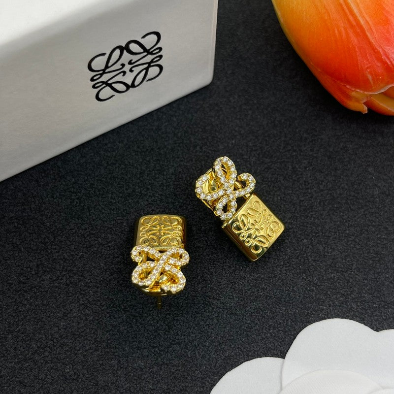 Loe Anagram Diamond Earrings
