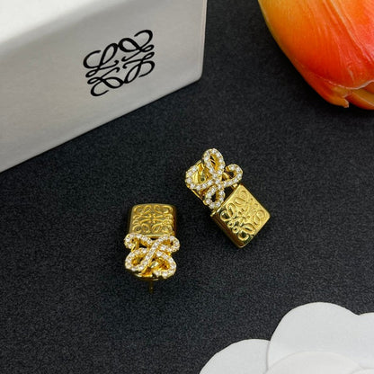 Loe Anagram Diamond Earrings