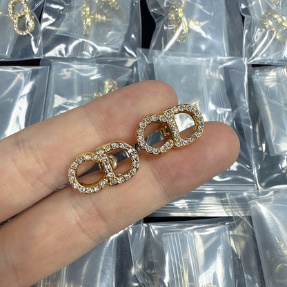 CD Pave Diamond Earrings