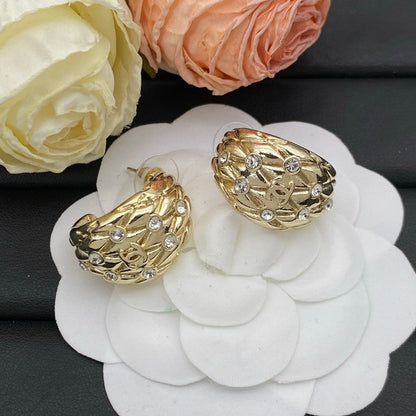 CC Feather Diamond Earrings