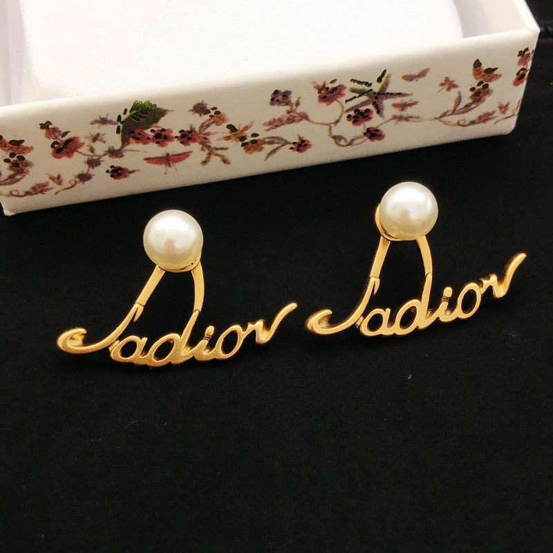 CD J'Adior Pearl Diamond Earrings