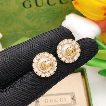 GG Pink & White Diamond Earrings