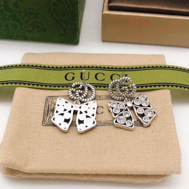 GG Diamond Butterfly Earrings