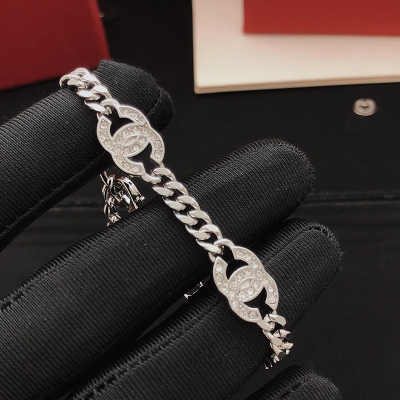 CC Diamond White Gold Bracelet