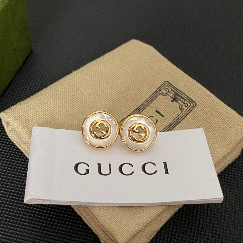 GG Gold Pearl Earrings