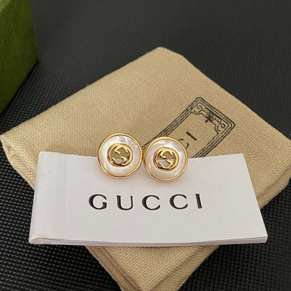 GG Gold Pearl Earrings