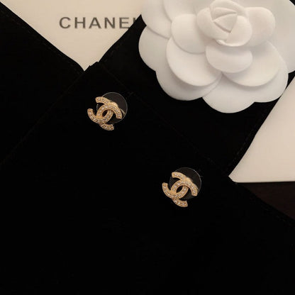 CC Diamond Gold Earrings