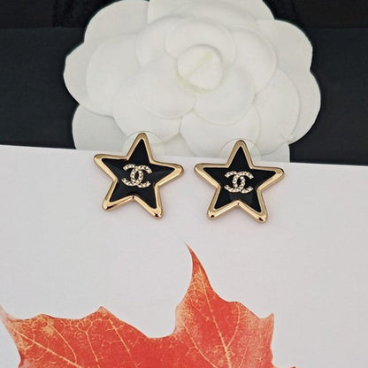 CC Black Star Diamond Earrings