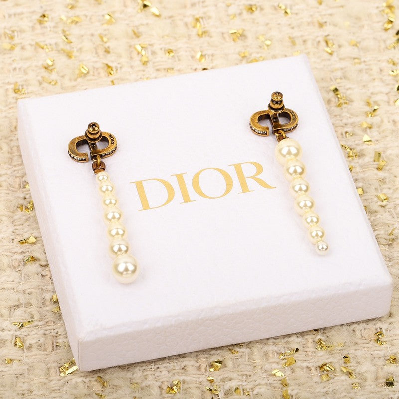 CD Long Pearls Earrings