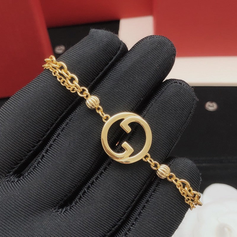 GG Diamond Gold Chain Bracelet