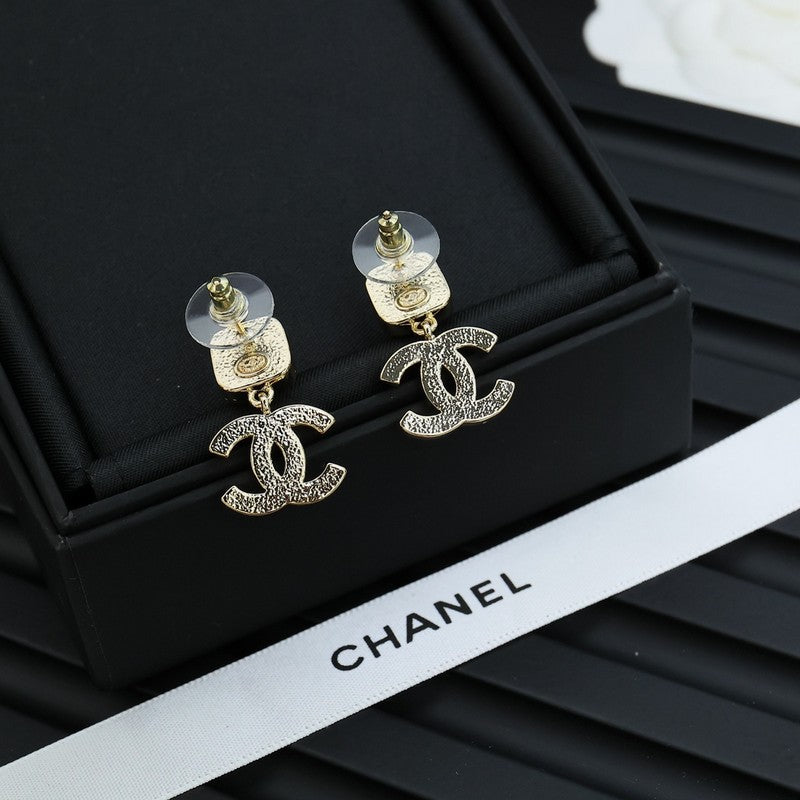 CC Red Crystal Diamond Drop Earrings