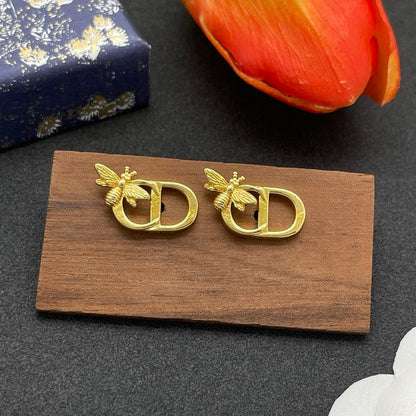 CD Bee Gold Earrings
