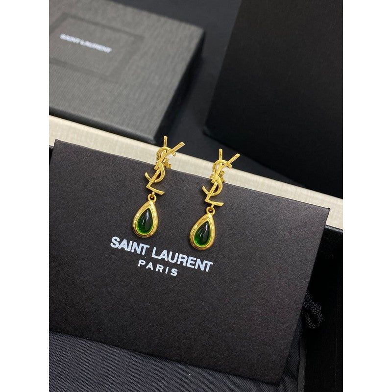 Saint Emerald Gold Earrings