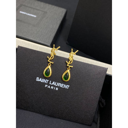 Saint Emerald Gold Earrings