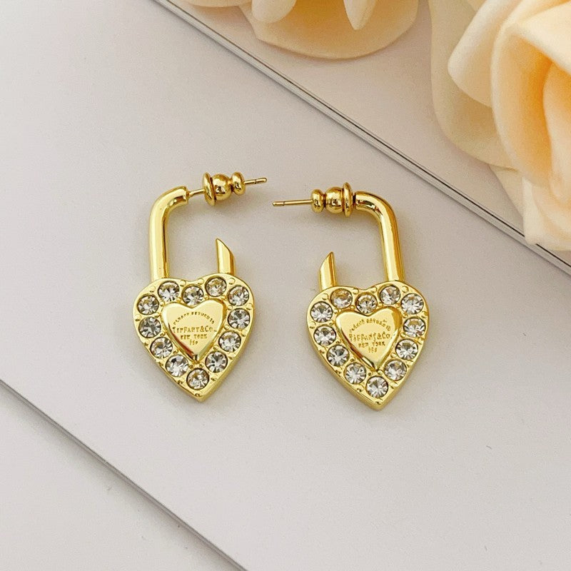 Tiff Diamond Heart Earrings