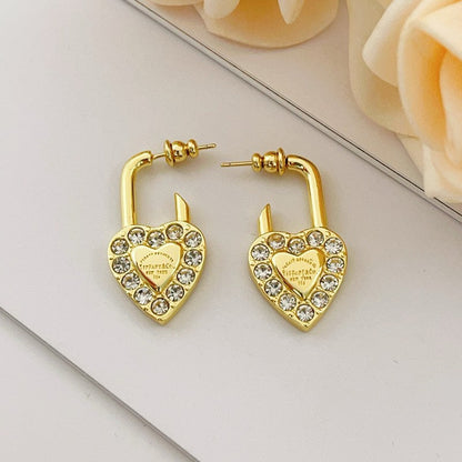 Tiff Diamond Heart Earrings