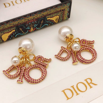 CD Tribales Pink Crystal Earrings