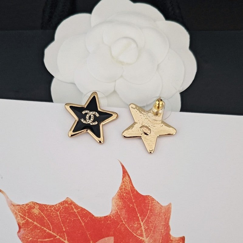 CC Black Star Diamond Earrings