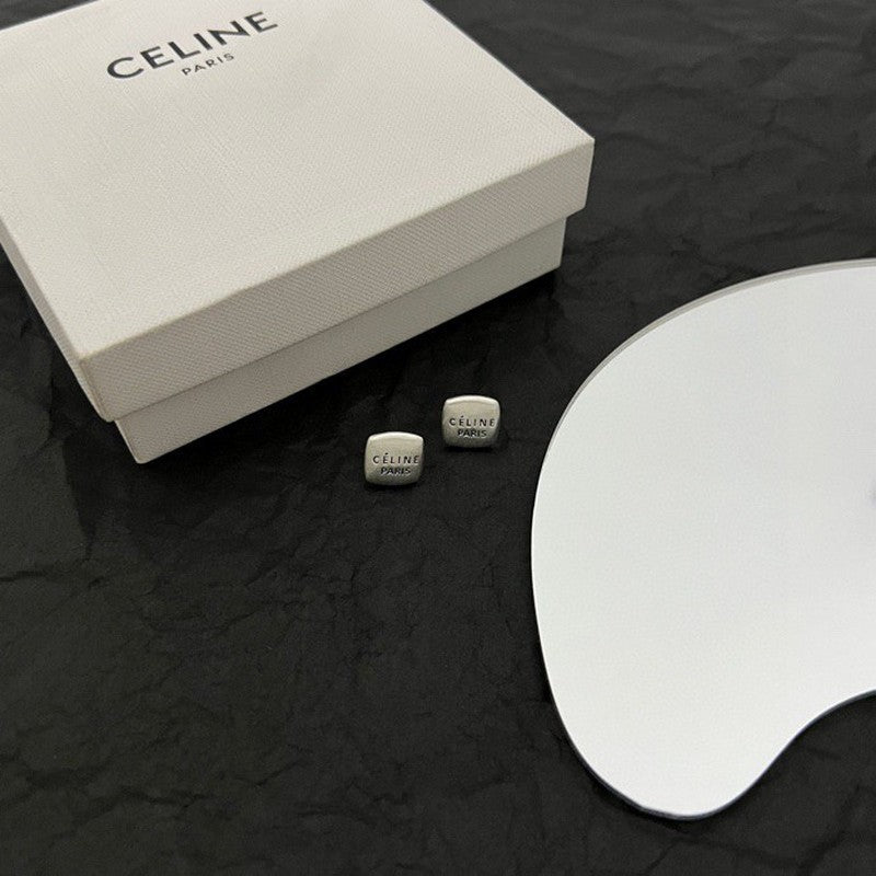 CE White Gold Earrings