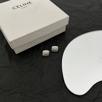CE White Gold Earrings