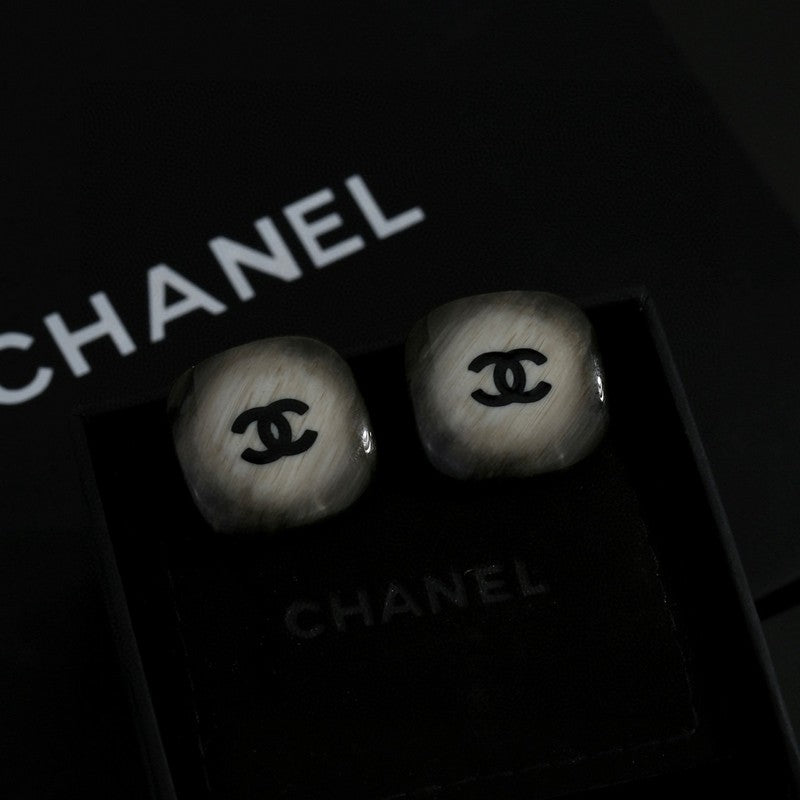 CC Black Square Earrings