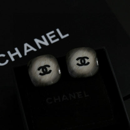 CC Black Square Earrings