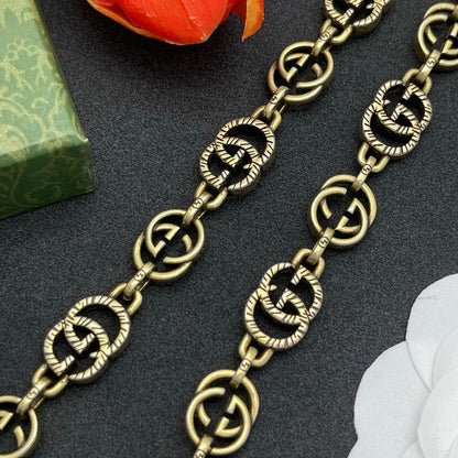 GG Interlocking G Twist Gold Necklace