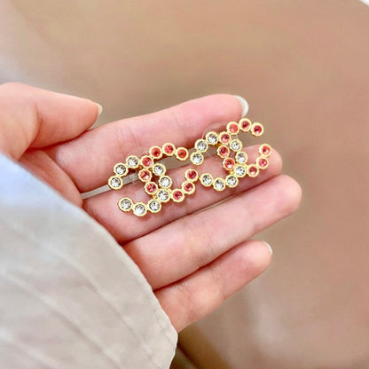 CC Red Crystal Earrings