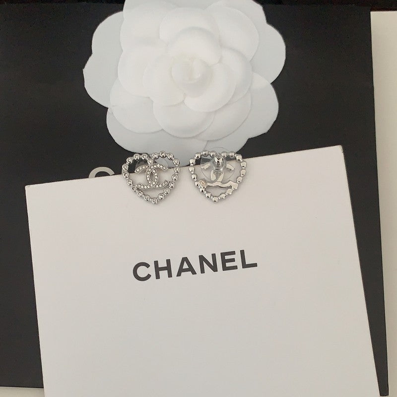 CC Black Heart Diamond Earrings