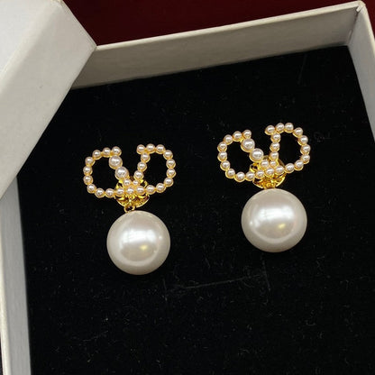Vlogo Pearl Gold Earrings