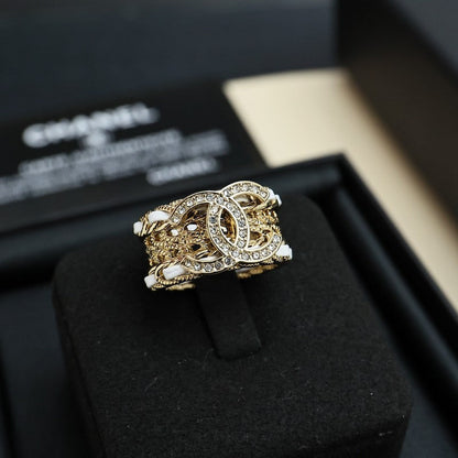 CC 24C Color Leather Diamond Ring