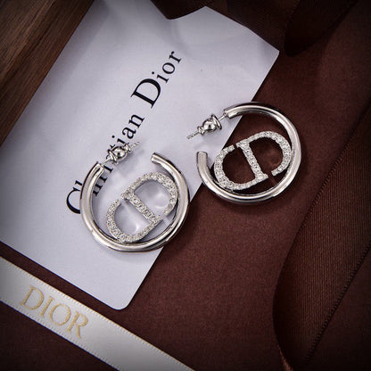 CD White Gold Diamond Earrings