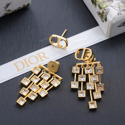 CD Crystal Tassel Earrings