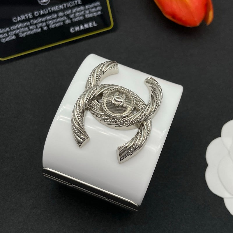 CC Gold White Resin Bracelet