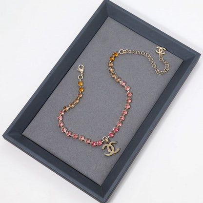 CC Pink Crystal Necklace