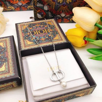 CD Petit Pearl Drop Necklace