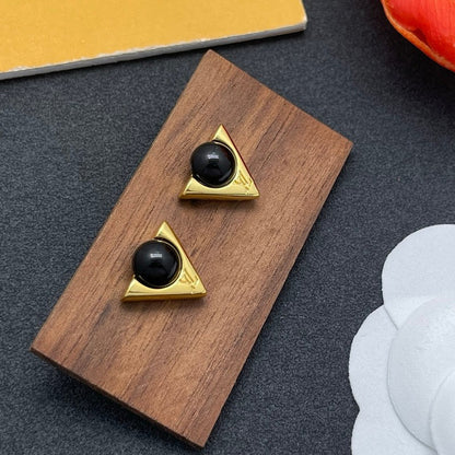 Louis Essential V Black Earrings