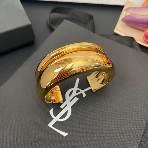Saint Wide Gold Bracelet
