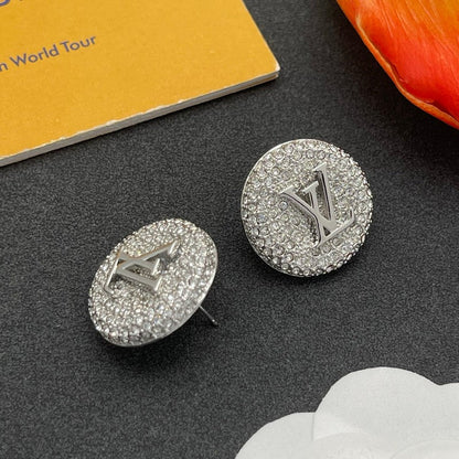 Louis Diamond Round Earrings
