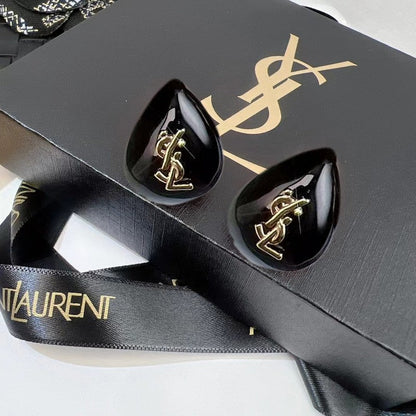 Saint Black Water Drop Earrings