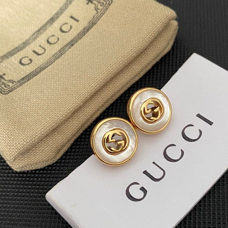 GG Gold Pearl Earrings